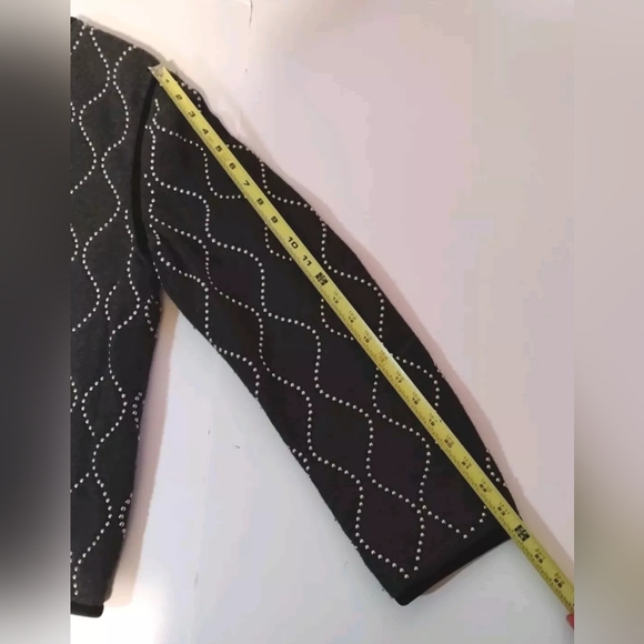 Alexander Wang Wool Cashmere Studded Sweater Pullover Gray Quilted Sz M - Picture 11 of 11